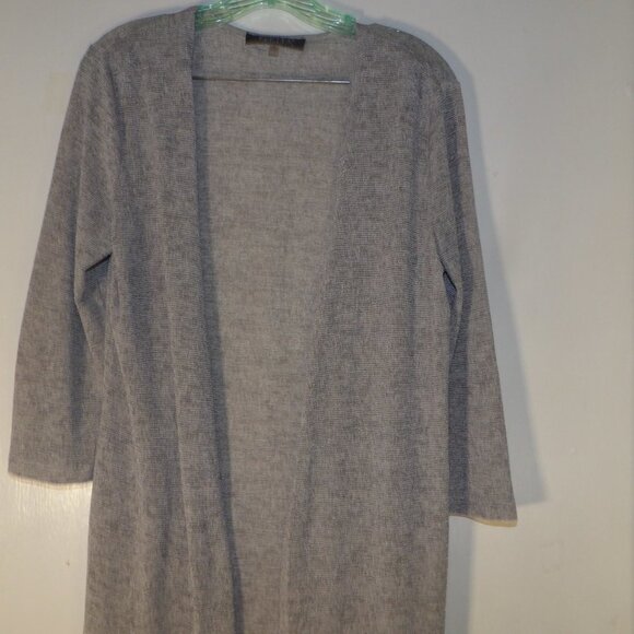 Kasper Duster Length Lightweight Cardigan Sz M - Picture 2 of 6